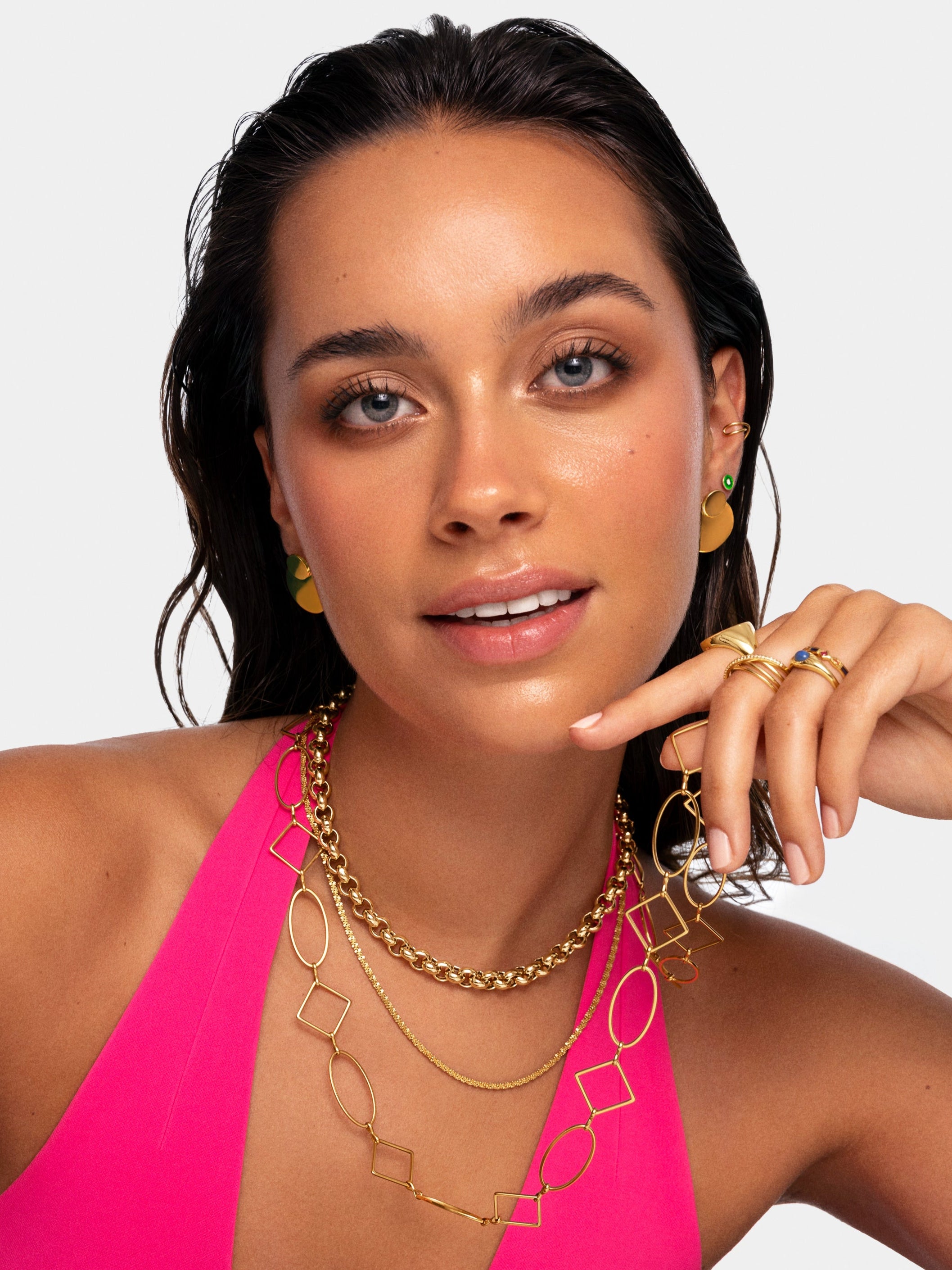 Collar Maillón Ever Plata Baño Oro