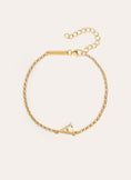 Single Letter Gold Bracelet