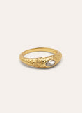 Organic River Stainless Steel Gold Ring