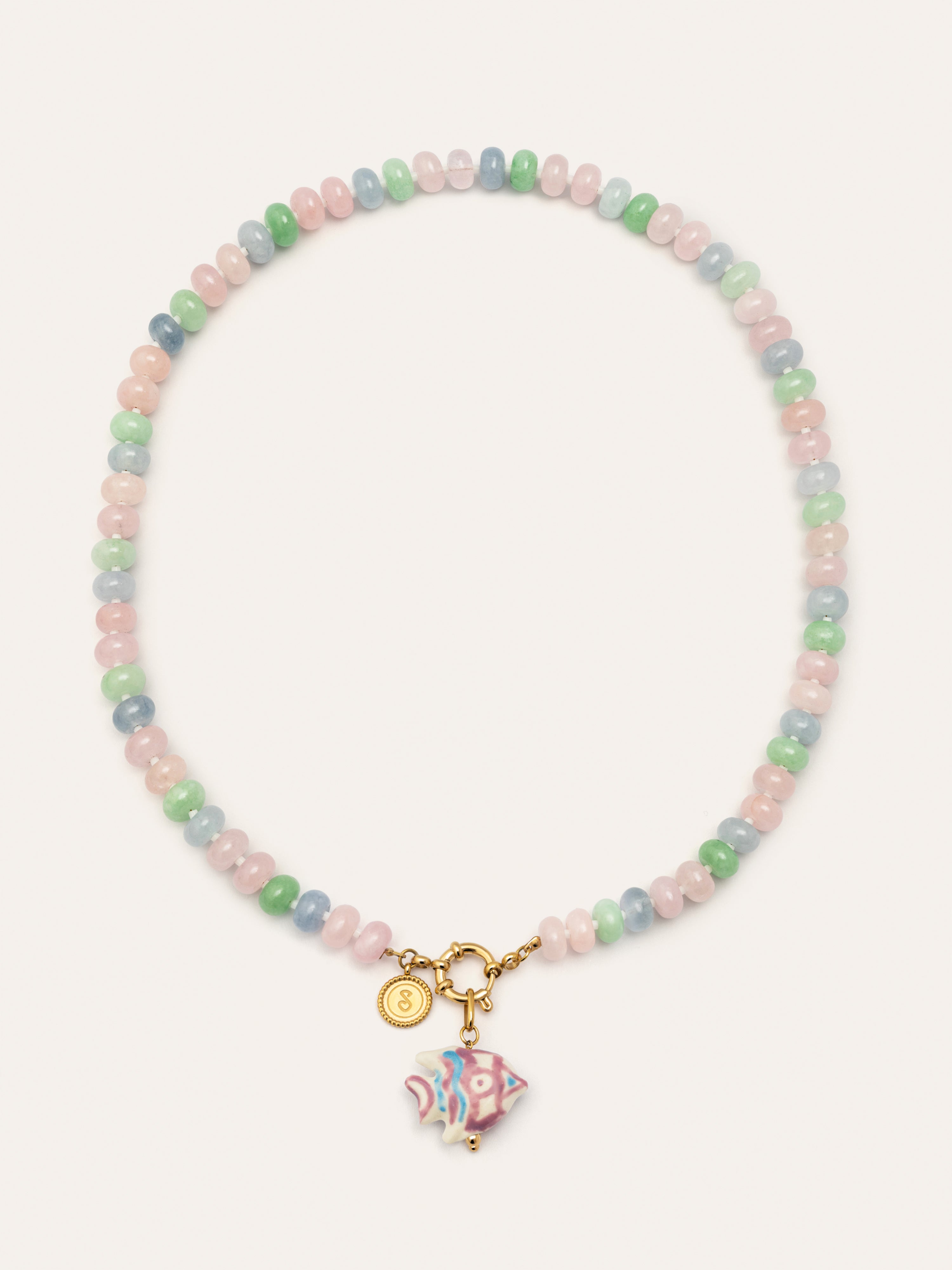 Collar Nemo Stones Acero Baño Oro