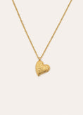 Collar Organic Heart Acero Baño Oro