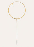 Choker Y Pearl Acero Baño Oro