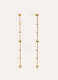 Long Drop Bomb Gold Earrings