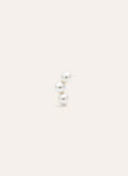 Triple Pearls Gold Single Earring