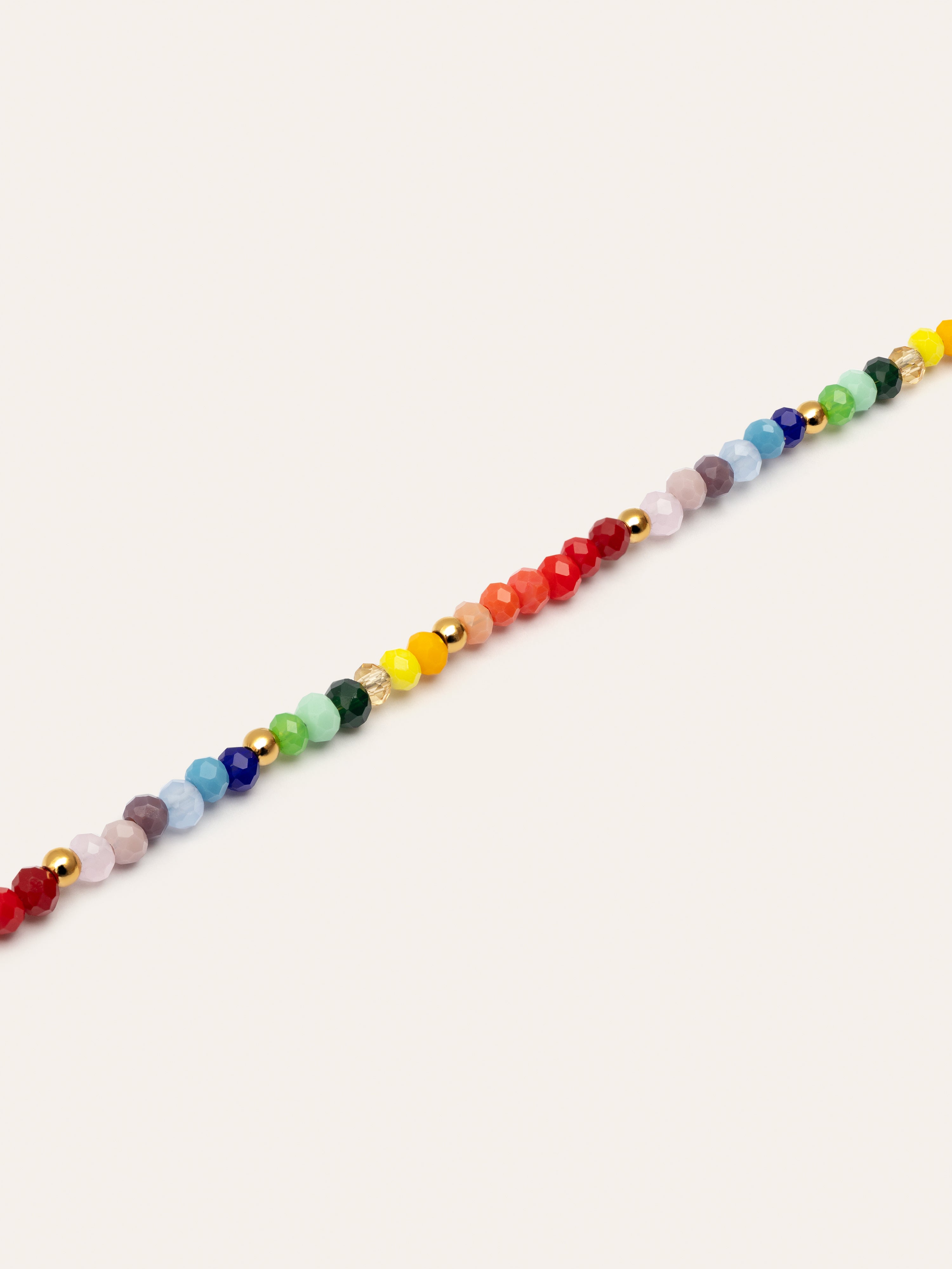 Pulsera Crystals Rainbow Acero Baño Oro