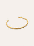 Organic River Stainless Steel Gold Bangle