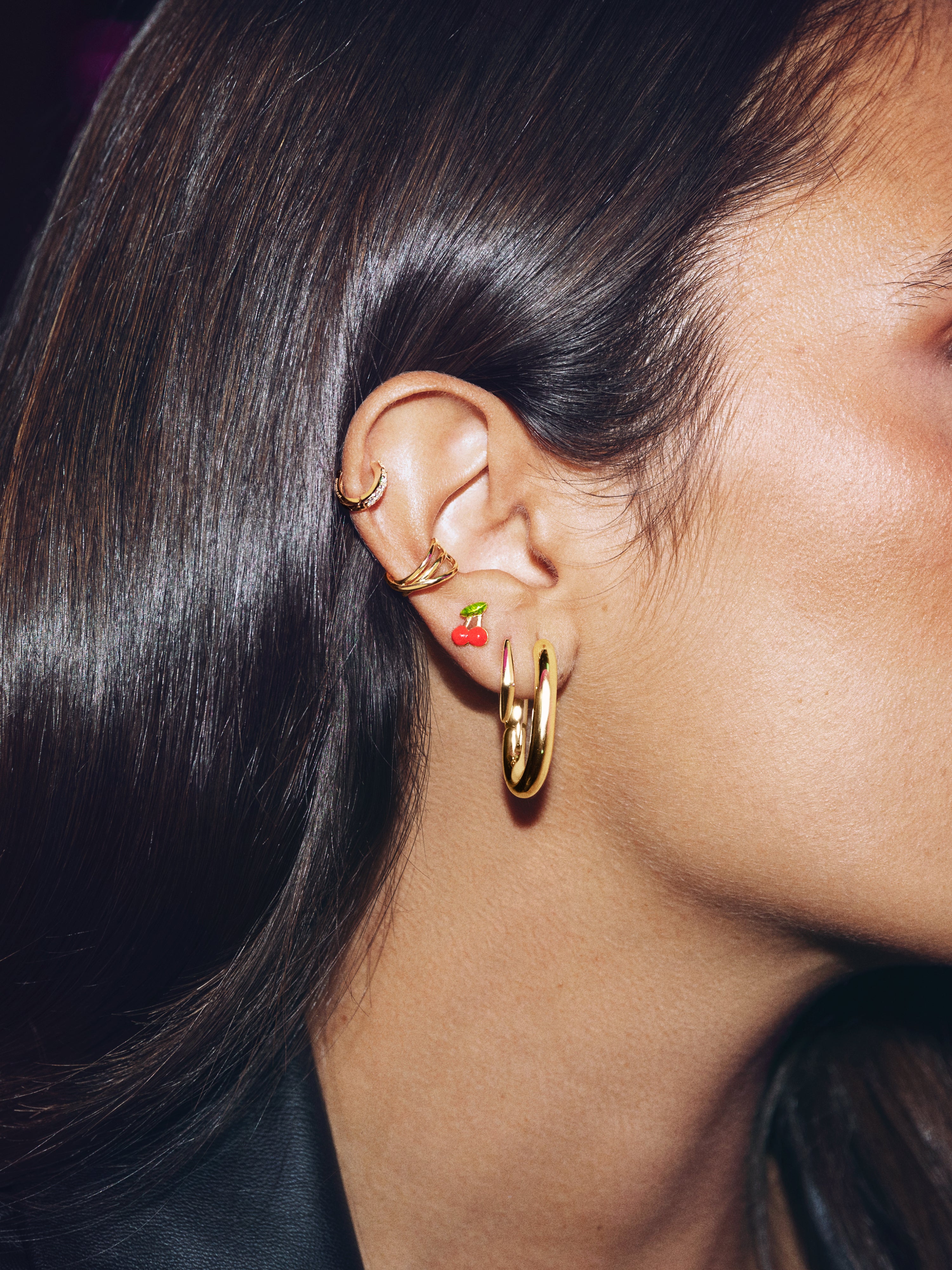 Pendientes Aro Bolero Acero Baño Oro