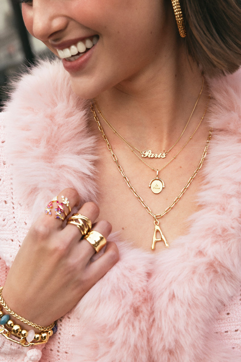 Carrie Personalized Gold Necklace