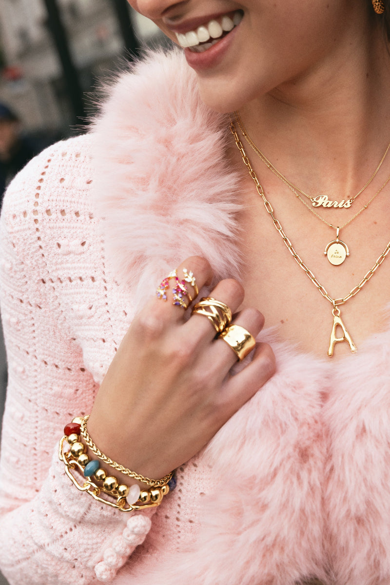 Winter Bomb Stainless Steel Gold Bracelet