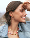 Ankara Heart XL Stainless Steel Gold Hoop Earrings