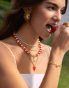 Carmesí Stainless Steel Gold Necklace