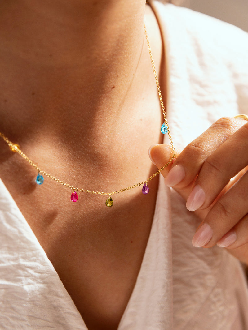 Xiqueta Meua Colors Stainless Steel Gold Necklace
