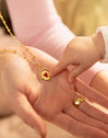 Double Mamá Lovely Heart Gold Medallion Charm