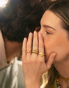 Abbaccio Stars Stainless Steel Gold Ring