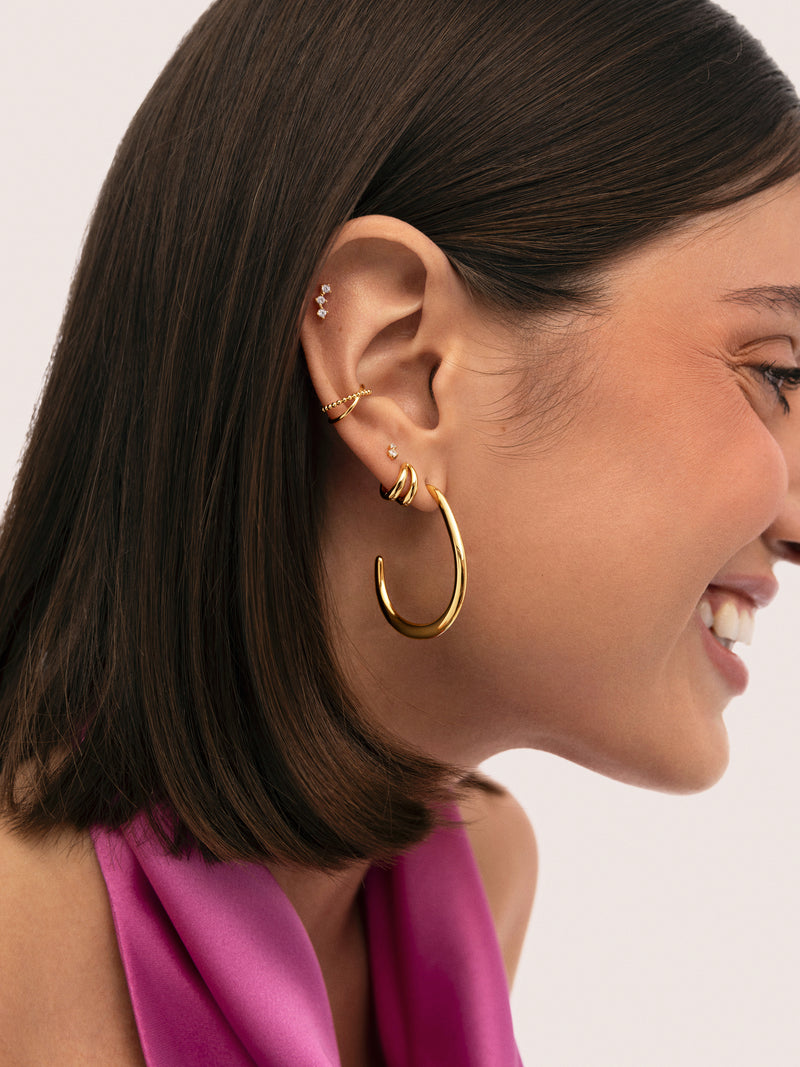 Nina Ear Cuff Gold Single Earring