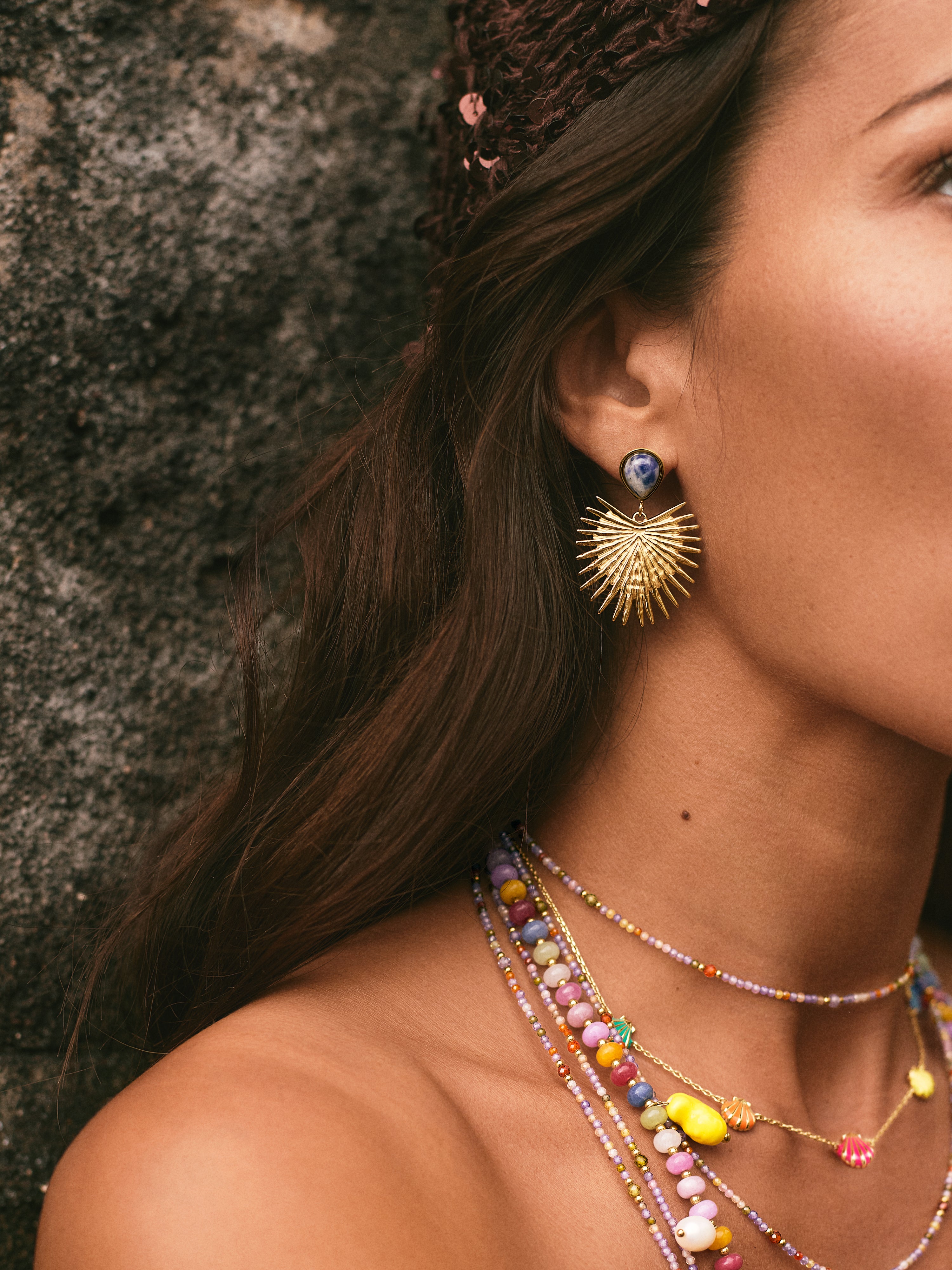 Catalina Stainless Steel Gold Earrings