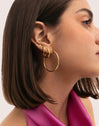 Maria L Hoops Stainless Steel Gold 