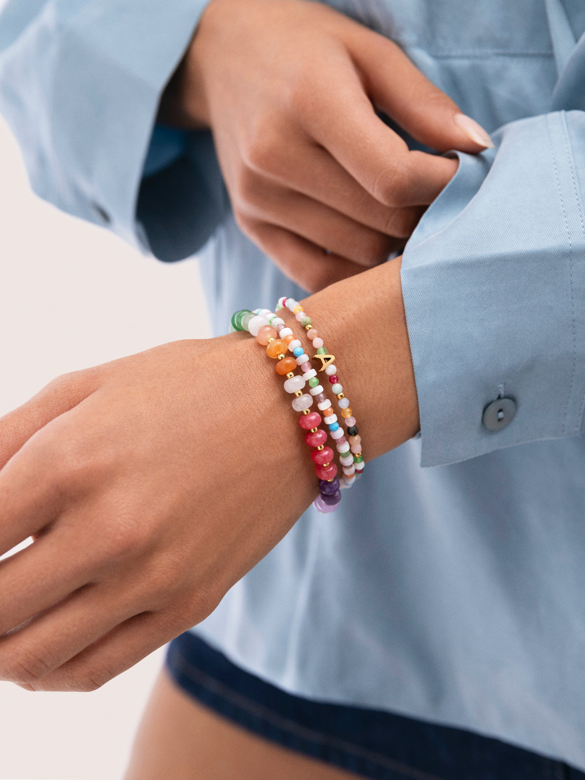 Pulsera Nacary Colors Acero Baño Oro - vista 4