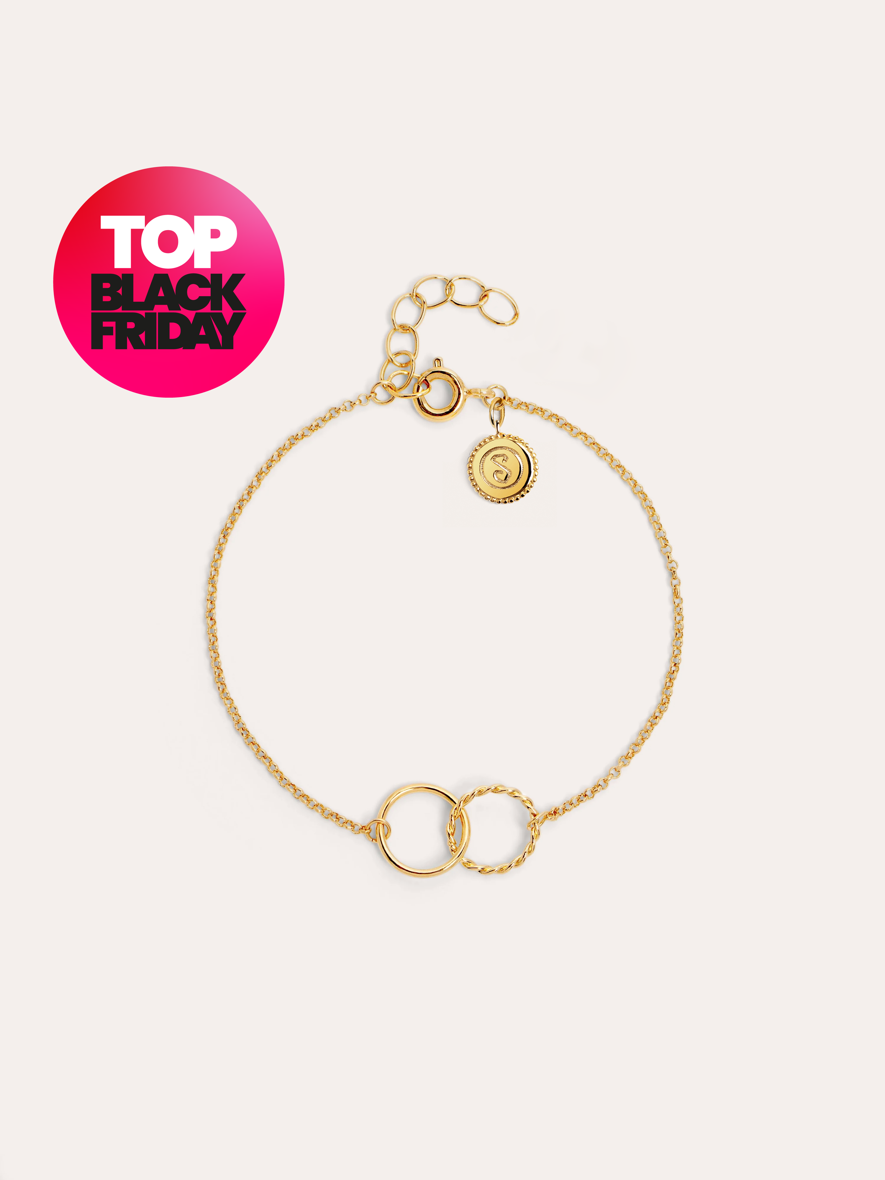 Pulsera Circles Twist Baño Oro