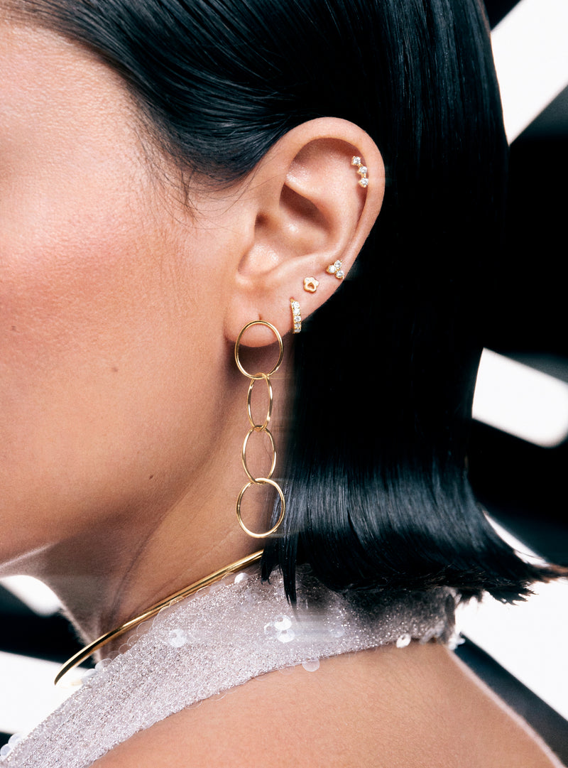 Circles & Circles Gold Earrings