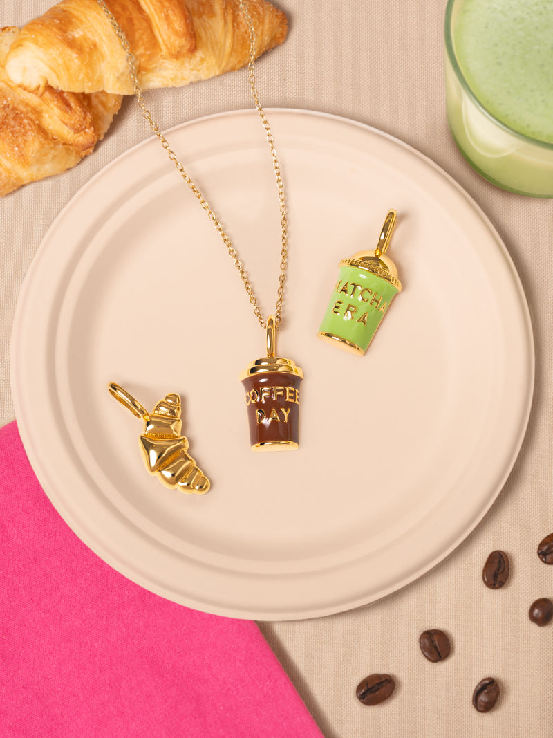 Coffee Gold Charm