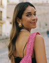 Sun Light Stainless Steel Gold Earrings