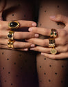 Anillo My Onyx Baño Oro