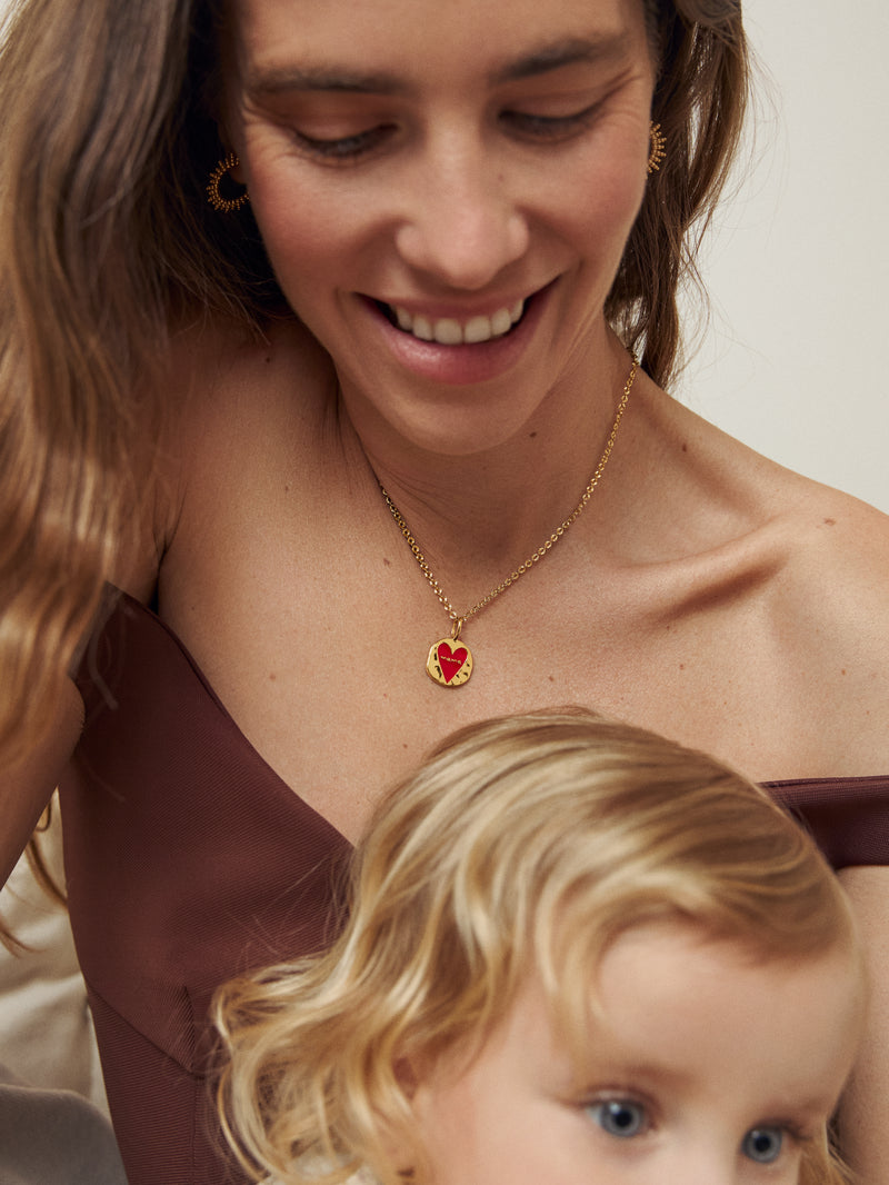 Lovely Heart Mama Gold Charm