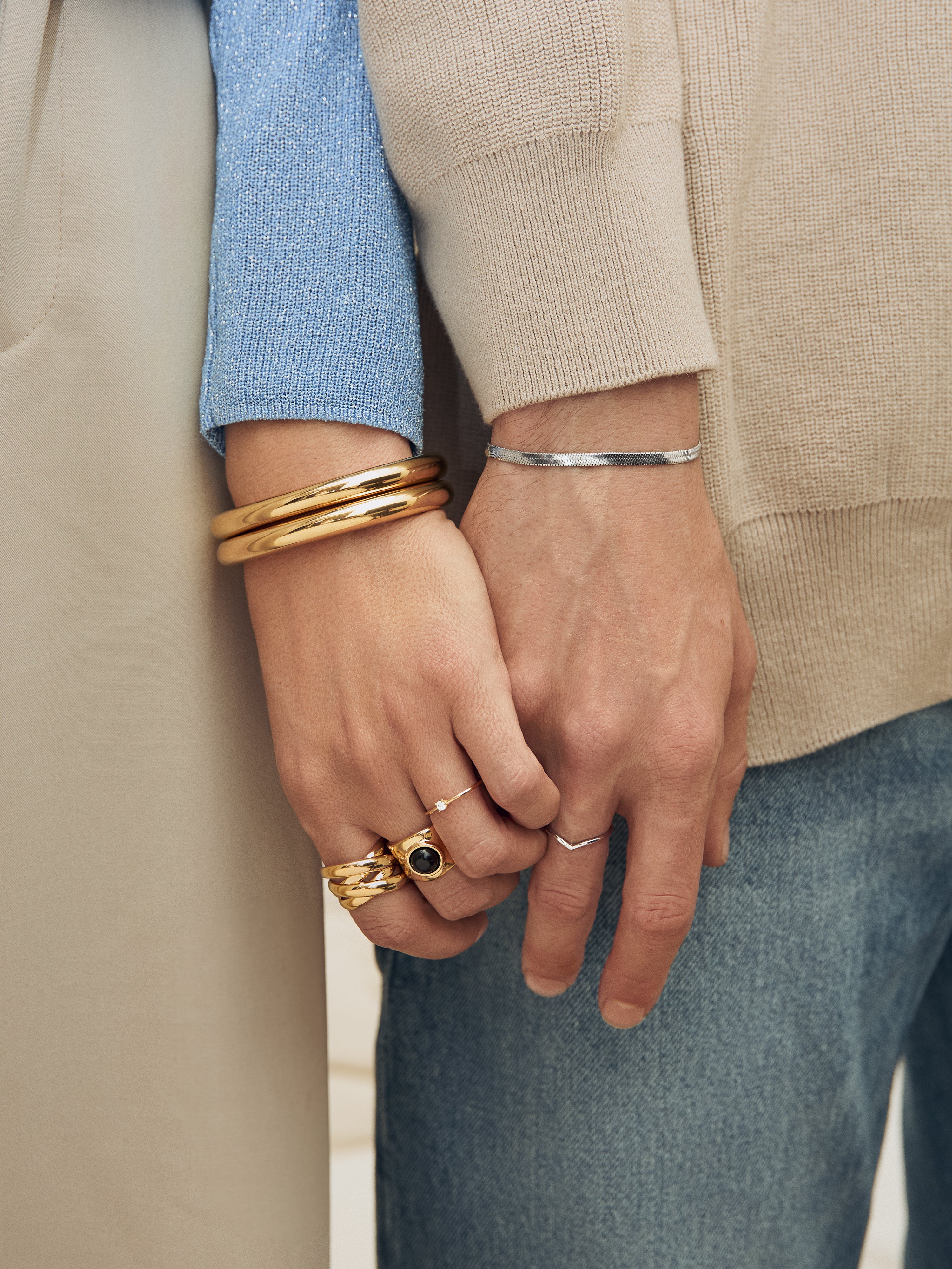 Allegra Stainless Steel Gold Bracelet 