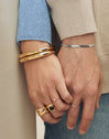 Anillo Double Cross Baño Oro