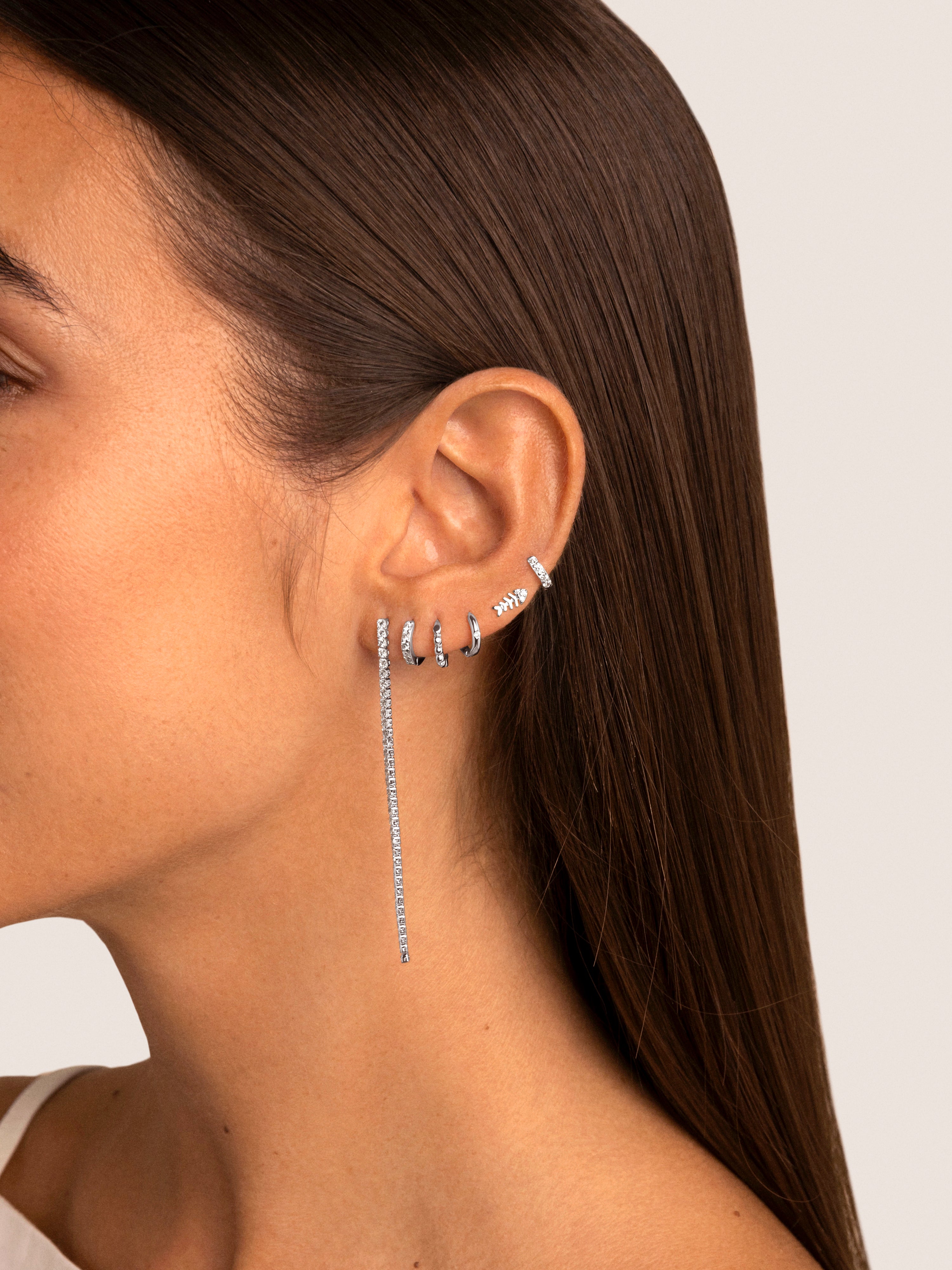 Cleo S Silver Hoop Single Earring