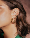 Doble Organic River Stainless Steel Gold Earrings