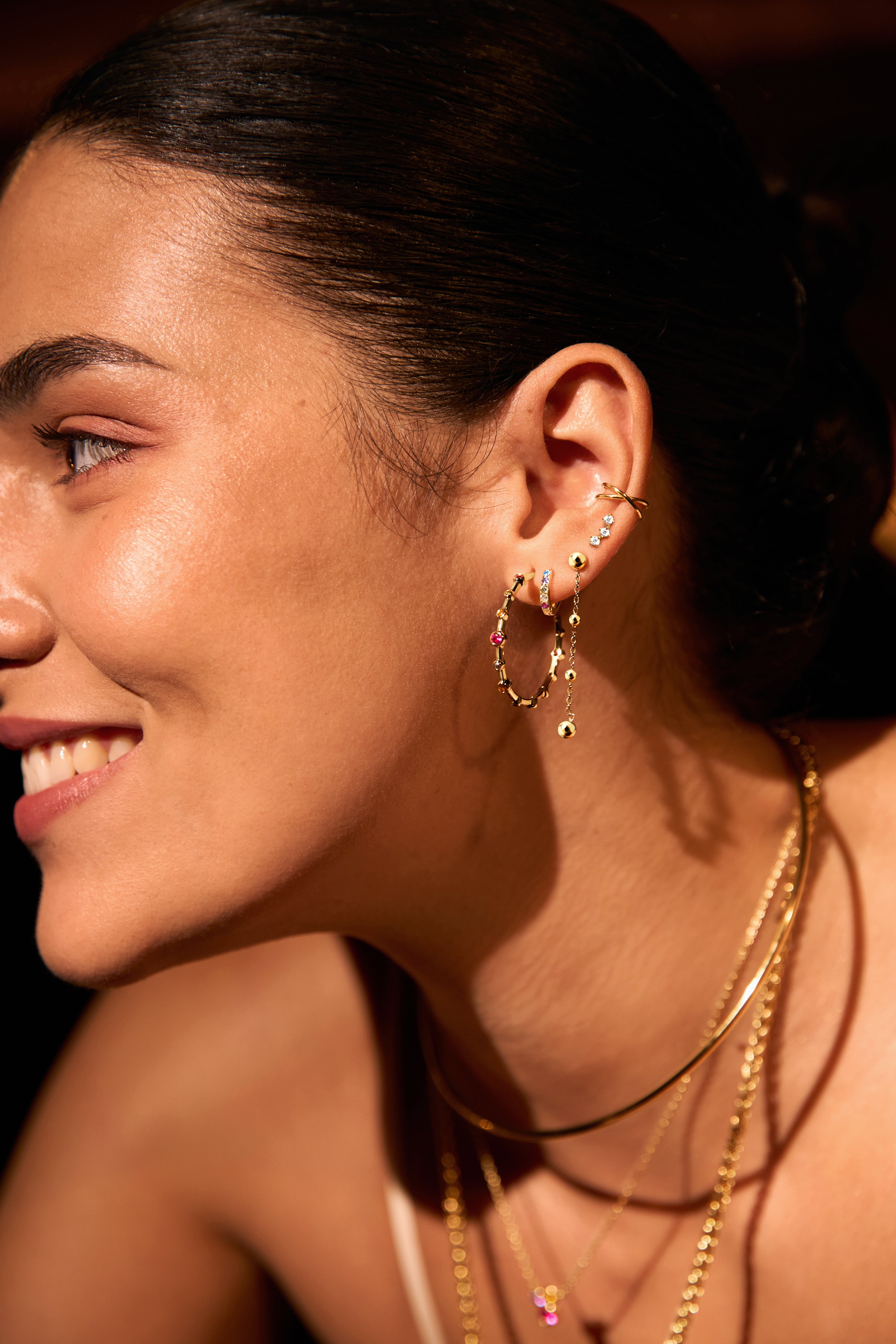 Pendiente Suelto Drop Bomb Acero Baño Oro