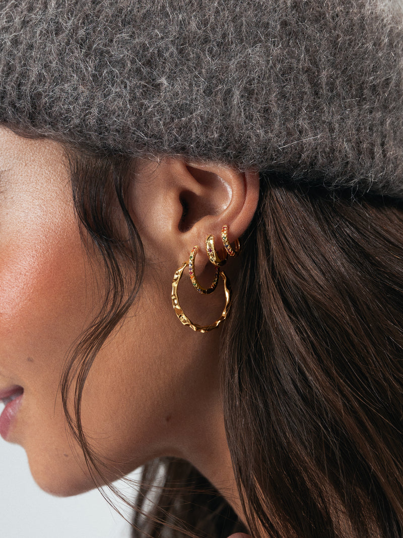 Spark Color Gold Earrings