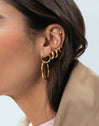 Sister Steel Gold-Plated Earrings - vista 4