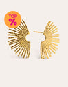 Pendientes Sunbeam Acero Baño Oro