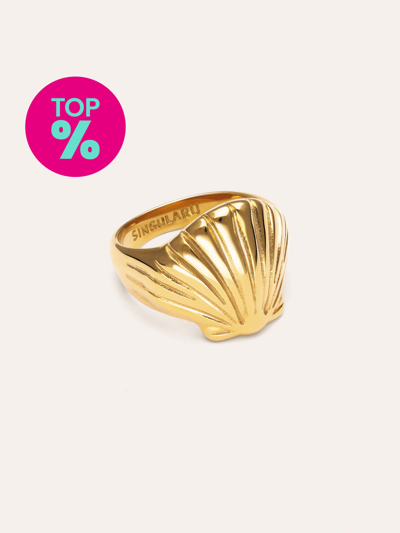 Ring Shelly Staal Verguld met Goud