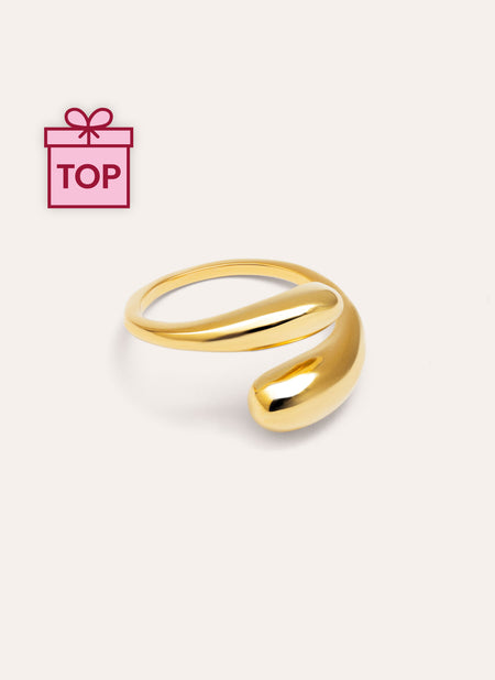 Anillo Abbraccio Acero Baño Oro