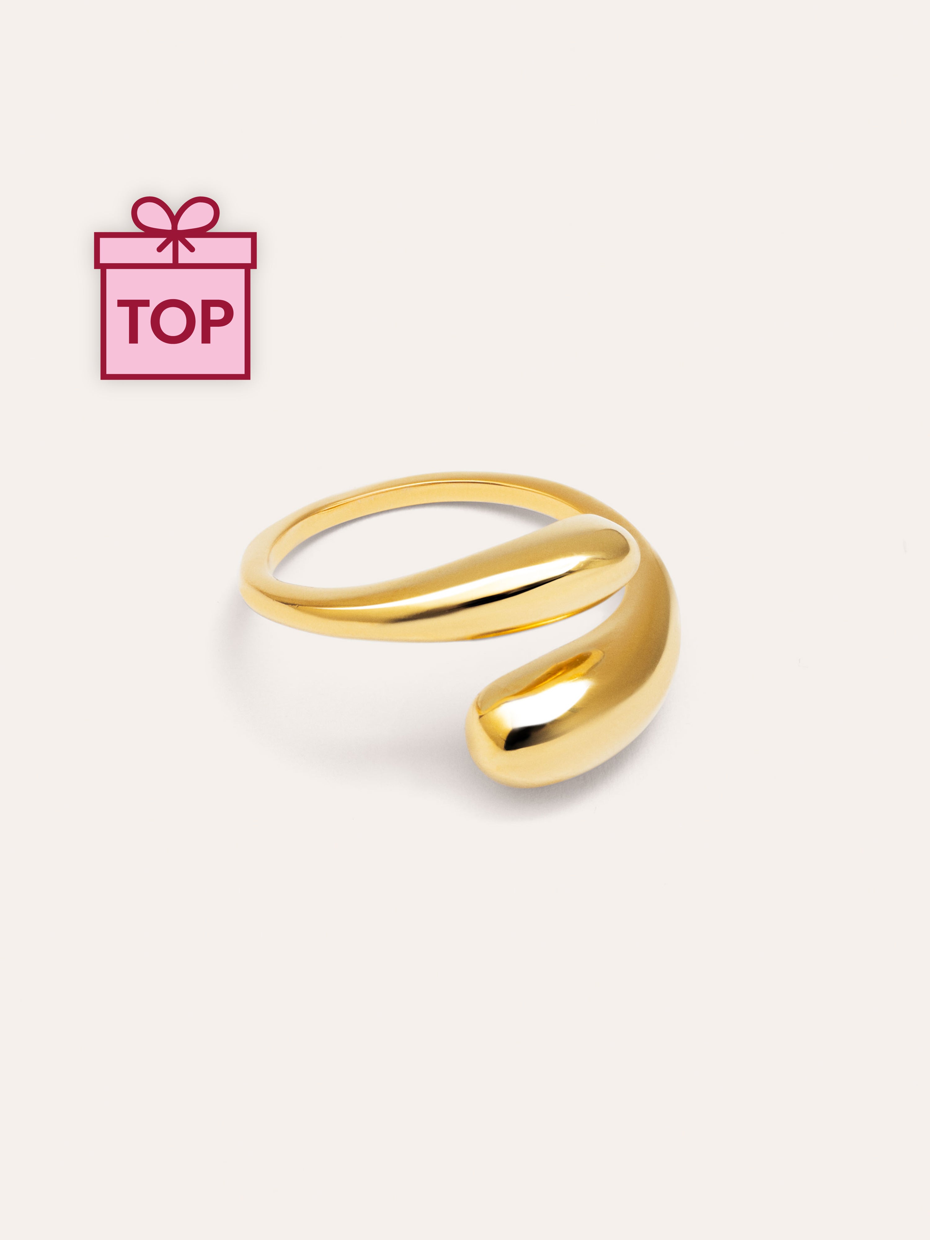 Anillo Abbraccio Acero Baño Oro