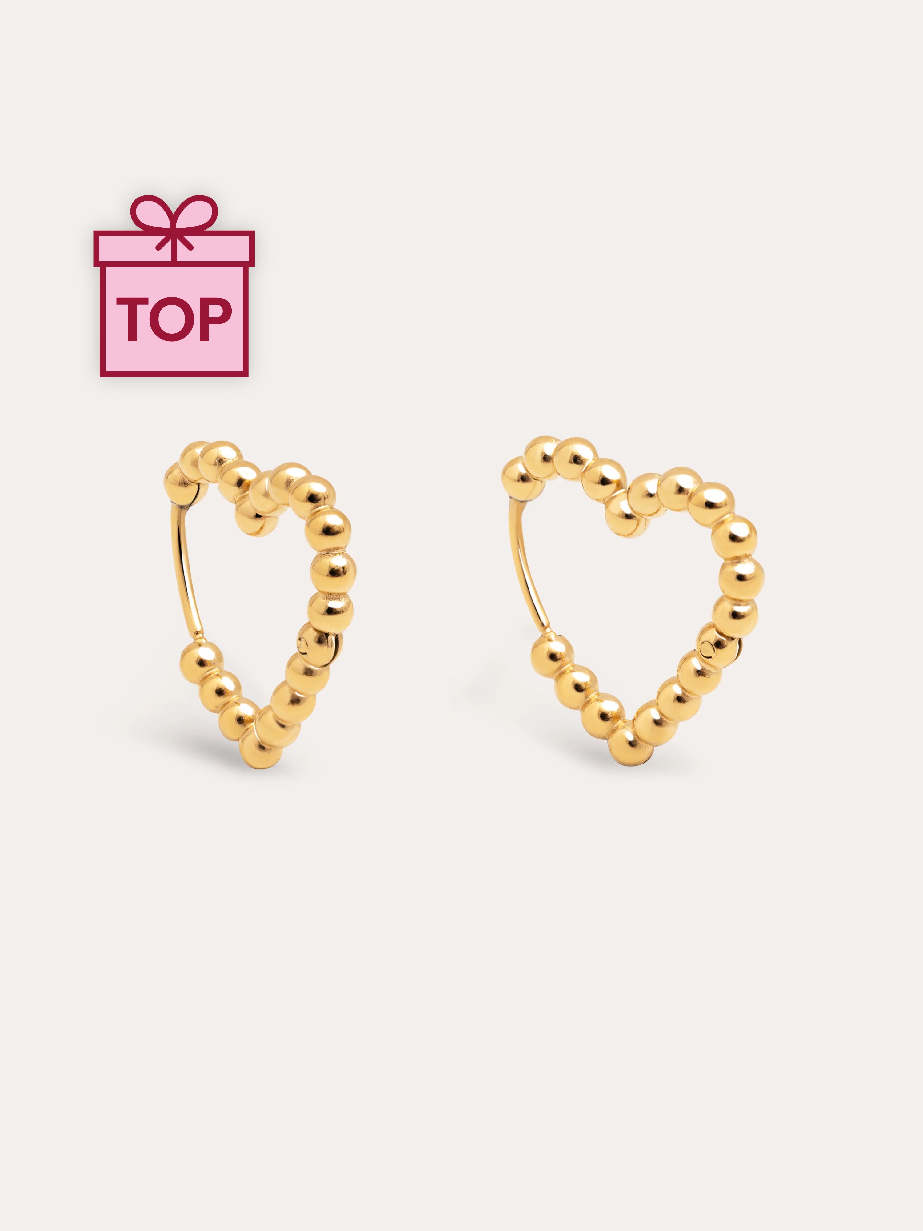 Pendientes Cora Dots Acero Baño Oro