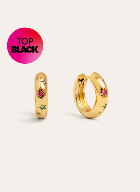 Pendientes Spark Color Baño Oro