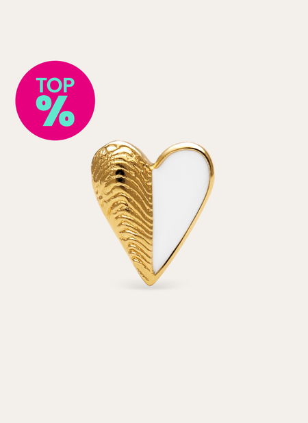 Pendiente Suelto Mejillón Enamel Baño Oro