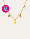 Collar Multicharm Aperitivo Marino Acero Baño Oro