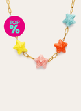 Collar Starfish Chic Color Acero Baño Oro