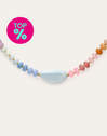 Collar Gummy Stones Acero Baño Oro