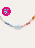 Collar Gummy Stones Acero Baño Oro