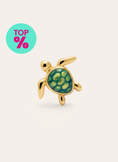 Pendiente Suelto Tortuga Baño Oro