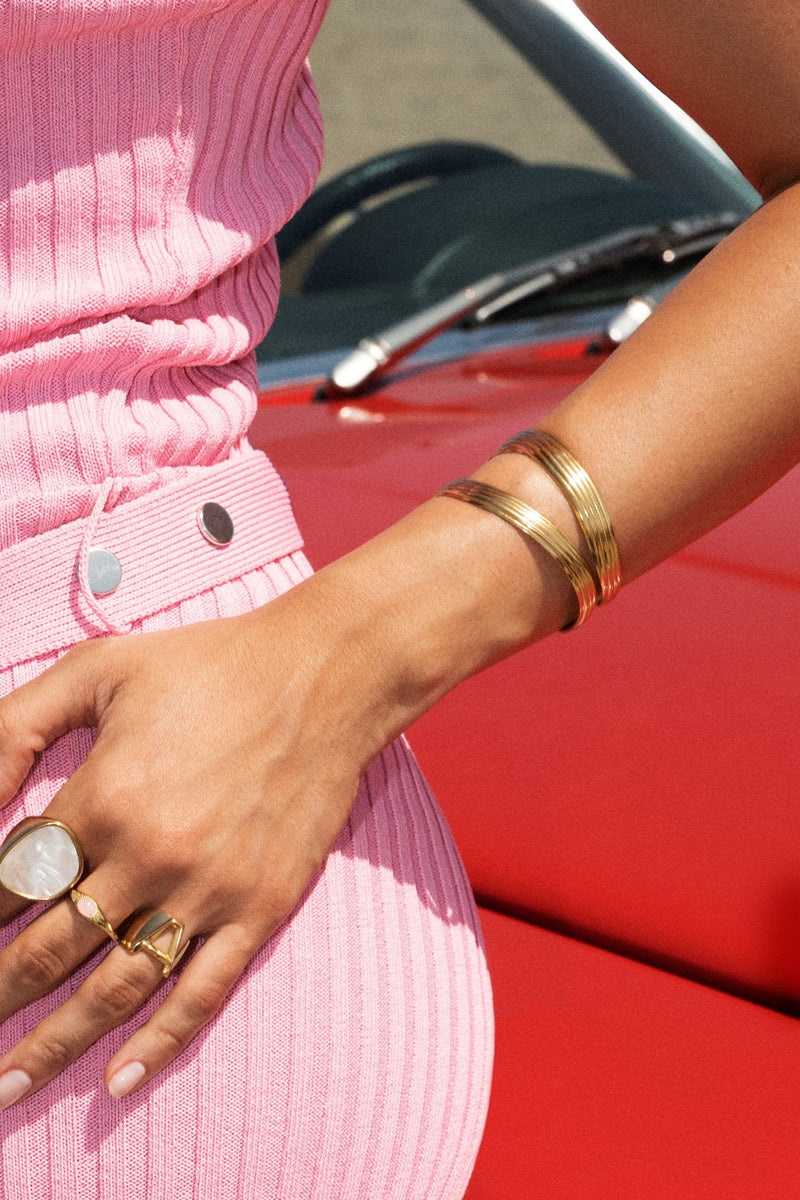 Organic Sea Stainless Steel Gold Bracelet