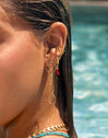 Chilly Pepper Enamel Gold Single Earring 