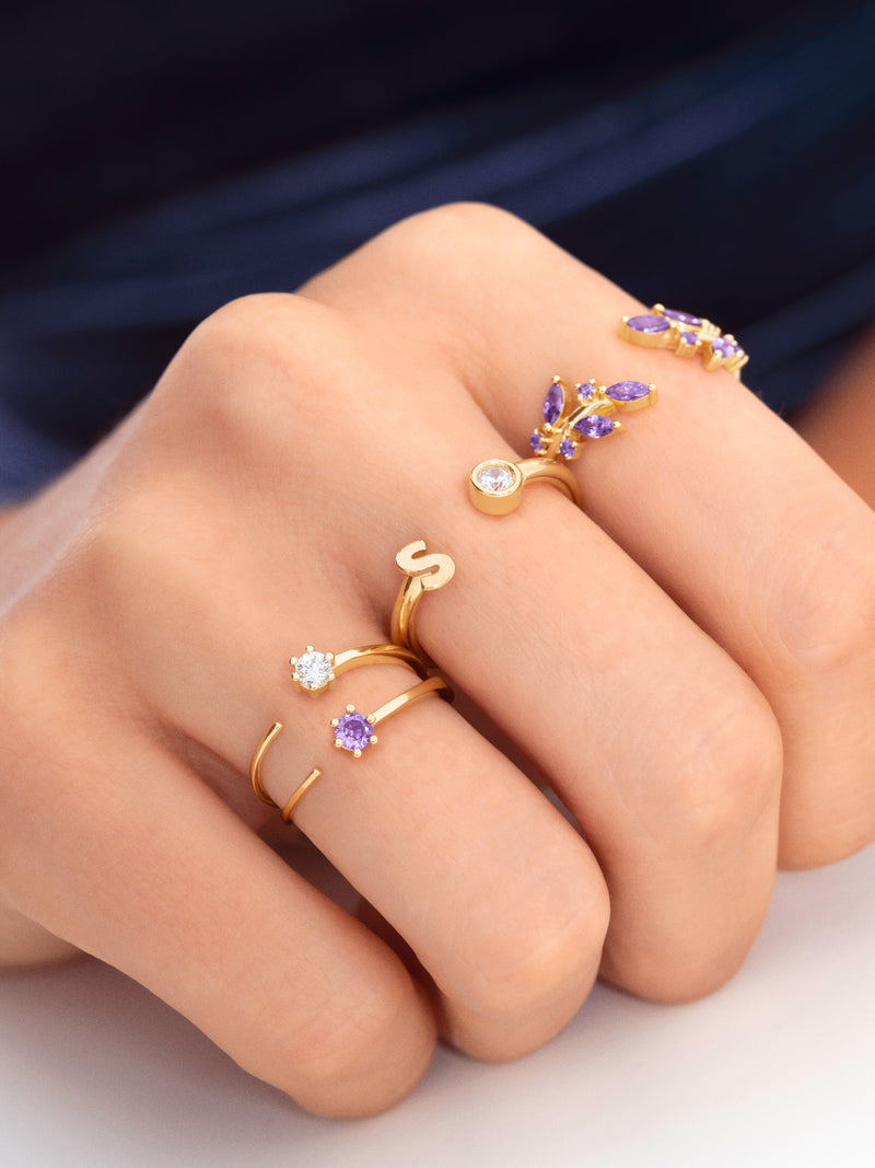 Sophie Lavender Gold Ring